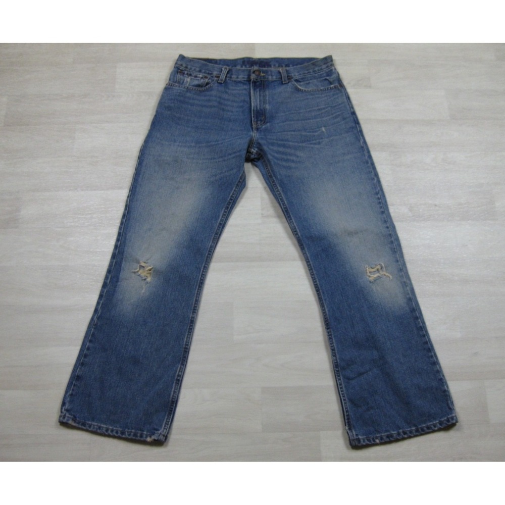 Vintage Y2K Levi's Denim Jeans Men's (34x30) Low Bootcut Grunge Rock Distressed